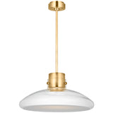 Morgan Pendant Light Large Hand Rubbed Antique Brass Clear Glass By Visual Comfort Modern - Side View