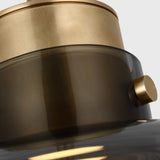 Morgan Pendant Light Medium Hand Rubbed Antique Brass Smoke Glass By Visual Comfort Modern - Detailed View2