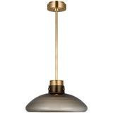 Morgan Pendant Light Medium Hand Rubbed Antique Brass Smoke Glass By Visual Comfort Modern