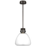 Morgan Pendant Light Small Burnished Bronze Clear Glass By Visual Comfort Modern