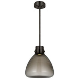 Morgan Pendant Light Small Burnished Bronze Smoke Glass By Visual Comfort Modern - Front View1