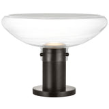Morgan Table Lamp Burnished Bronze Clear Glass By Visual Comfort Modern - Front View