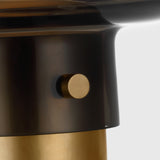 Morgan Table Lamp Hand Rubbed Antique Brass Smoke Glass By Visual Comfort Modern - Detailed View1