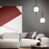 Motus Pendant Light By Kundalini, Finish: Red