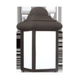 Mullberry Hill Outdoor Wall Lantern — Bronze with Smooth White Glass