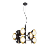 Muse Chandelier, Size: Large, Finish: Sand Black Brushed Brass