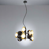 Muse Chandelier, Size: Large, Finish: Sand Black Brushed Brass