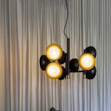 Muse Chandelier, Size: Large, Finish: Sand Black Brushed Brass