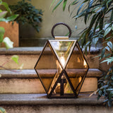 Muse Fixed Outdoor Lantern Medium Bronze Lacquered By Contradi - Lifestyle View