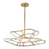 Muse LED Pendant Large, shown in Modern Brass, by Hubbardton Forge