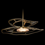 Muse LED Pendant Large detail in Modern Brass, by Hubbardton Forge