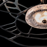 Muse LED Pendant Large detail in Clear Steel, by Hubbardton Forge