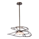 Muse LED Pendant Small, shown in Dark Smoke, by Hubbardton Forge