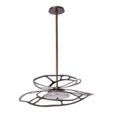 Muse LED Pendant Small, shown in Dark Smoke, by Hubbardton Forge