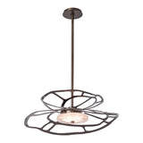 Muse LED Pendant Small, shown in Dark Smoke, by Hubbardton Forge