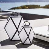 Muse Rechargeable Outdoor Lamp Large Matt White Lacquered By Contardi - Lifestyle View2