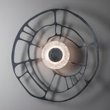 Muse Wall/Ceiling Light detail in Clear Steel, by Hubbardton Forge