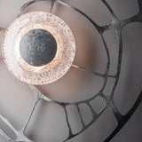 Muse Wall/Ceiling Light detail in Clear Steel, by Hubbardton Forge