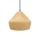 Muted Yellow-Black Cord Crease Small Ceramic Pendant by Justice Design