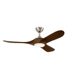 Mylo Ceiling Fan 52" in Painted Brushed Nickel | Natural Walnut