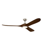 Mylo Ceiling Fan 70" in Painted Brushed Nickel | Natural Walnut