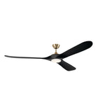Mylo Ceiling Fan 80" in Champagne Bronze | Jet Black