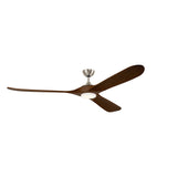 Mylo Ceiling Fan 80" in Painted Brushed Nickel | Natural Walnut