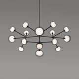 Nabila Chandelier By Tooy, Finish: Matte Black Black Chrome, Size: Large