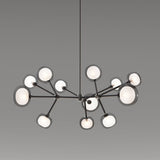 Nabila Chandelier By Tooy, Finish: Matte Black Black Chrome, Size: Medium
