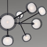 Nabila Chandelier By Tooy, Finish: Matte Black Black Chrome, Size: Medium