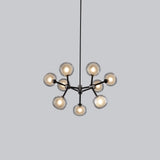 Nabila Chandelier By Tooy, Finish: Matte Black Black Chrome, Size: Small