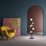 Nabila Floor Lamp By Tooy, Finish: Black Chrome