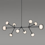 Nabila Linear Chandelier By Tooy, Finish: Black Chrome
