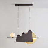 Nacho Linear Suspension Small Satin Brass By CVL Side View