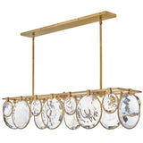 Nala Linear Chandelier Heritage Brass By Frederic Ramond