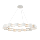 Nami Chandelier Antique White By Kuzco With Light
