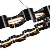 Nami Chandelier Gloass Black By Kuzco Detailed View