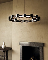 Nami Chandelier Gloass Black By Kuzco Lifestyle View