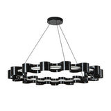 Nami Chandelier Gloass Black By Kuzco