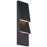 Nanton 2 Light Outdoor Wall Sconce Black By Eurofase Side View