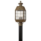 Nantucket Medium Post Mount Lantern - Aged Brass - by Hinkley