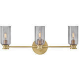Naomi Vanity Light Lacquered Brass Smoked By Lark Living