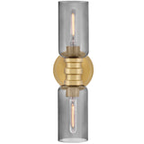 Naomi Wall Sconce Lacquered Brass Smoked By Lark Living