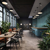 Napa Flush Mount and Pendant Black By DALS - Lifestyle View