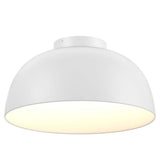Napa Flush Mount and Pendant White By DALS - Front View