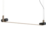 Nastro Linear Pendant By Tooy, Size: Large, Finish: Eggshell, Color: Sand Black
