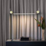 Nastro Linear Pendant By Tooy, Size: Medium, Finish: Eggshell, Color: Brushed Brass