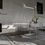 Nastro Linear Pendant By Tooy, Size: Medium, Finish: Eggshell, Color: Brushed Brass