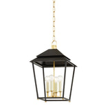 Natick Lantern - 12.5 Inch - Aged Brass with Soft Black by Hudson Valley