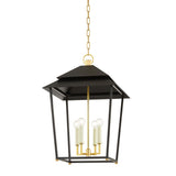 Natick Lantern - 18 Inch - Aged Brass with Soft Black by Hudson Valley